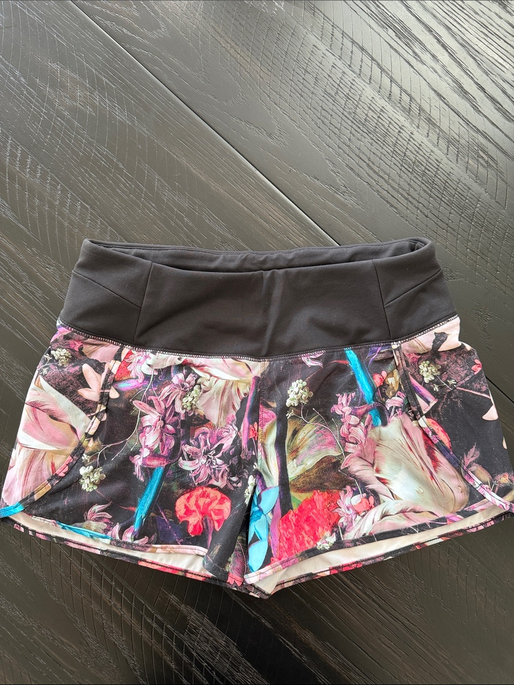 Calls by Carrie Underwood Floral Black Athletic Shorts